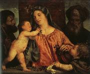  Titian Madonna of the Cherries oil on canvas